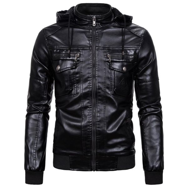 ouma 2019 men's leather clothing plus velvet warm leather coat classic sheep skin hooded coat 1603, Black
ouma 2019 men's leather clothing plus velvet warm leather coat classic sheep skin hooded coat 1603, Black