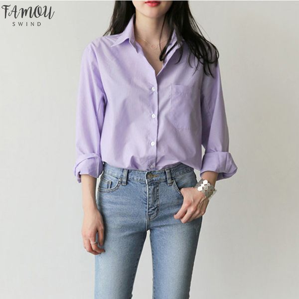 spring women blouse striped turn down collar office lapel neck lady full sleeve women shirts light purple fashion female blusas, White
spring women blouse striped turn down collar office lapel neck lady full sleeve women shirts light purple fashion female blusas, White