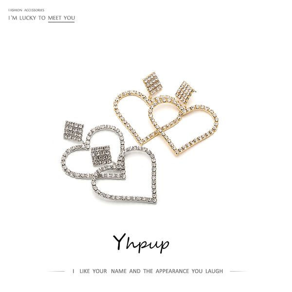 yhpup popular trendy sweet romantic heart geometric dangle earrings rhinestone earrings jewelry for female party brincos, Silver
yhpup popular trendy sweet romantic heart geometric dangle earrings rhinestone earrings jewelry for female party brincos, Silver