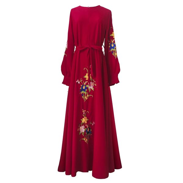 new women casual maxi dresses middle east indonesia floral embroidery embroidered muslim robe boho swing long dress female, Black;gray
new women casual maxi dresses middle east indonesia floral embroidery embroidered muslim robe boho swing long dress female, Black;gray