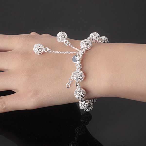 925 sterling silver jewelry lady pastoral style bracelet jewelry silver ms. openwork exquisite ball bracelet 2pcs/lots, Golden;silver
925 sterling silver jewelry lady pastoral style bracelet jewelry silver ms. openwork exquisite ball bracelet 2pcs/lots, Golden;silver