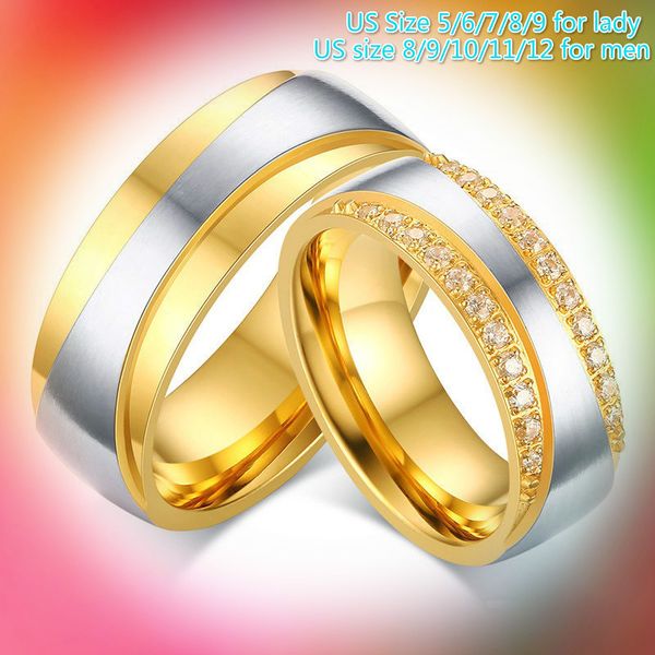 can mix order silver&gold color fashion style lover's stainless steel gemstone zircon couple rings jewelry gift for women men j065
can mix order silver&gold color fashion style lover's stainless steel gemstone zircon couple rings jewelry gift for women men j065