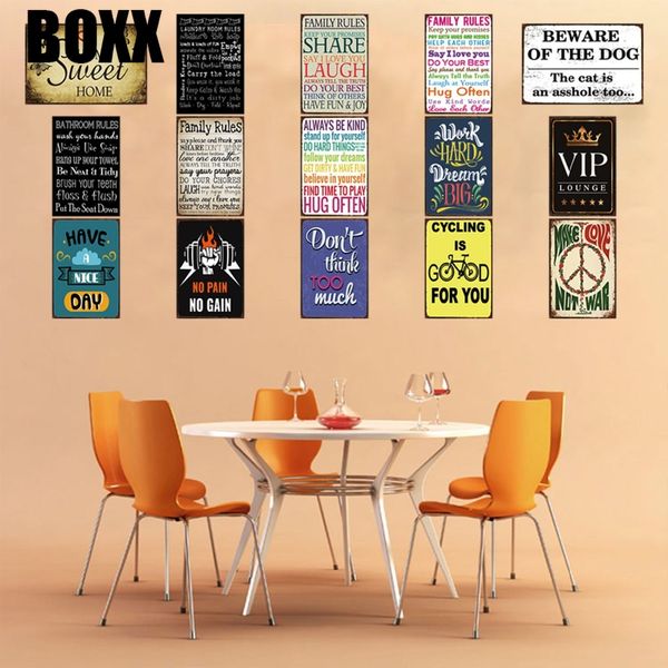 family rule vintage metal sign shabby chic plaque shop pub cafe bar home decorations 30x20cm
family rule vintage metal sign shabby chic plaque shop pub cafe bar home decorations 30x20cm