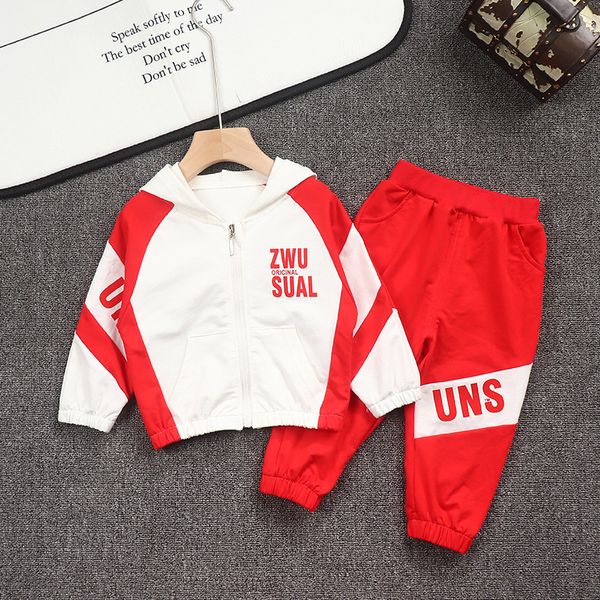 spring and autumn jacket casual sports hooded clothing set 2020 fashion patchwork little boy jacket + + pants 1 2 3 4y, White
spring and autumn jacket casual sports hooded clothing set 2020 fashion patchwork little boy jacket + + pants 1 2 3 4y, White