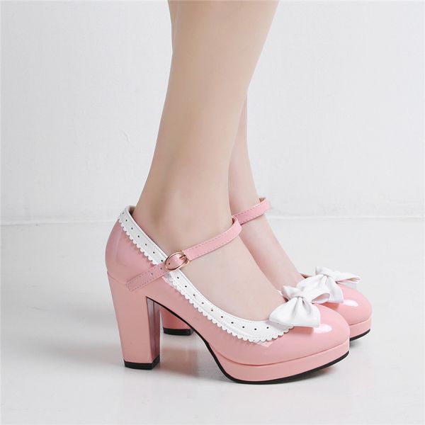 ymechic 2018 lolita lady purple pink butterfly-knot party high heel mary jane shoes woman platform heels pumps summer large size, Black
ymechic 2018 lolita lady purple pink butterfly-knot party high heel mary jane shoes woman platform heels pumps summer large size, Black