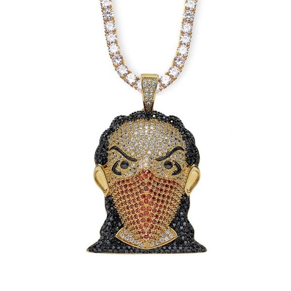 creative masked girl head pendant chain necklace personalized rock zircon charm collar men's brass hiphop jewelry bling rock, Silver
creative masked girl head pendant chain necklace personalized rock zircon charm collar men's brass hiphop jewelry bling rock, Silver