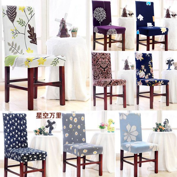 

Spandex Chair Cover Stretch Elastic Dining Seat Cover for Banquet Wedding Restaurant Hotel Anti-dirty Removable Housse De Chaise