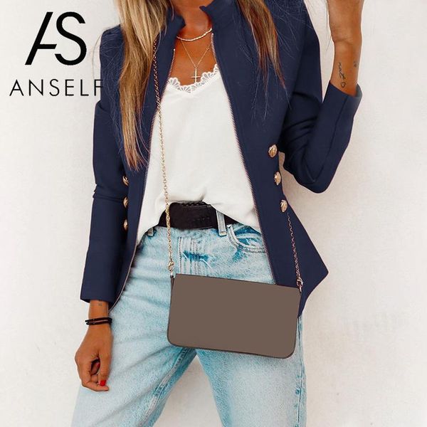 casual women jacket stand collar long sleeve button exposed zipper cool jacket women spring autumn street wear coat, Black;brown
casual women jacket stand collar long sleeve button exposed zipper cool jacket women spring autumn street wear coat, Black;brown