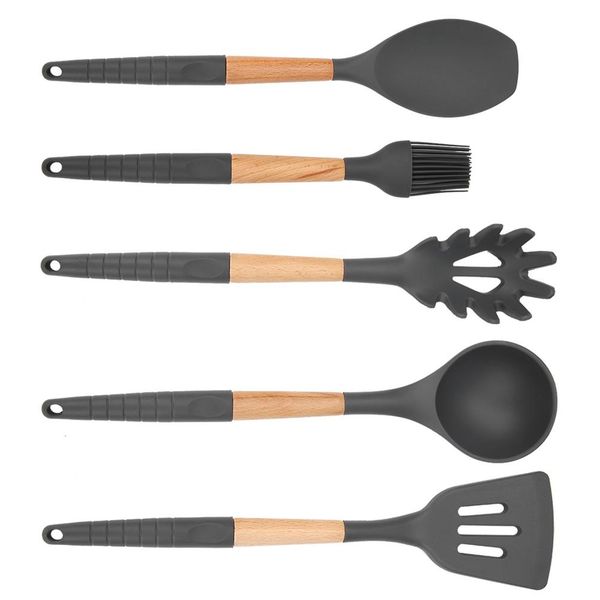1pc kitchen utensil high temperature resistance silicone beech handle nonstick cooking utensils kitchen tools gadgets
1pc kitchen utensil high temperature resistance silicone beech handle nonstick cooking utensils kitchen tools gadgets