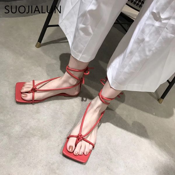 suojialun 2020 new fashion women sandals flat heel lace up back strap summer shoes casual gladiator narrow band flip flip slides, Black
suojialun 2020 new fashion women sandals flat heel lace up back strap summer shoes casual gladiator narrow band flip flip slides, Black
