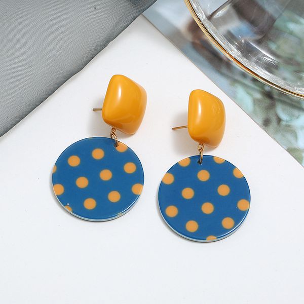 korean earrings vintage cute resin polka dot square earrings personality wild yellow blue contrast earings fashion jewelry gifts, Silver
korean earrings vintage cute resin polka dot square earrings personality wild yellow blue contrast earings fashion jewelry gifts, Silver