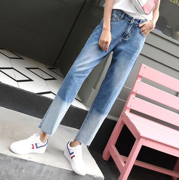 slim loose chic retro jeans women spring autumn 2018 new korean wide leg pants female casual straight color matching, Blue
slim loose chic retro jeans women spring autumn 2018 new korean wide leg pants female casual straight color matching, Blue
