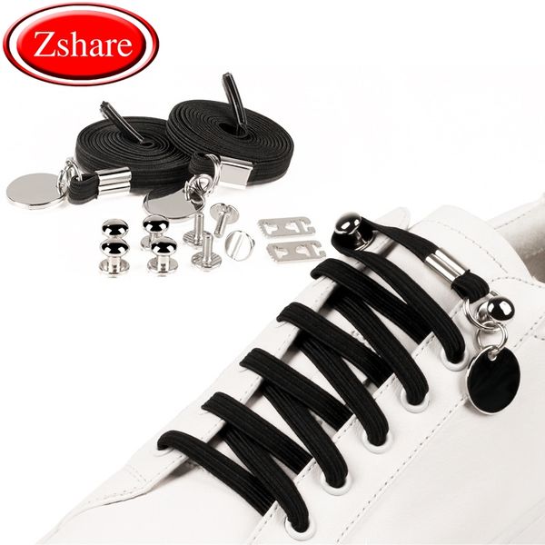 1 pair new elastic shoelaces flat shoe laces no tie metal buckle convenient shoelace quick safety sneakers lazy laces, Black
1 pair new elastic shoelaces flat shoe laces no tie metal buckle convenient shoelace quick safety sneakers lazy laces, Black