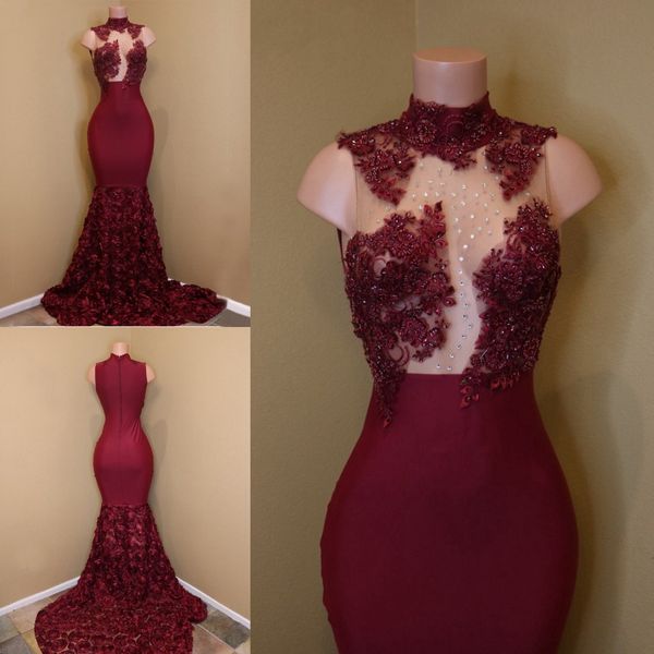real p burgundy mermaid long prom dresses evening wear party dress high neck applique lace beads formal pageant dress new, Black
real p burgundy mermaid long prom dresses evening wear party dress high neck applique lace beads formal pageant dress new, Black