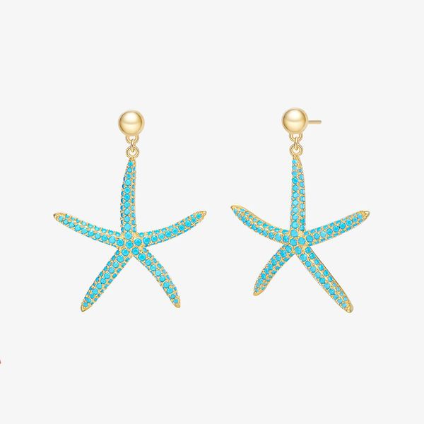 bohemian starfish earrings for women new trendy sea star dangle cubic zirconia dangle earrings fashion jewelry brincos, Silver
bohemian starfish earrings for women new trendy sea star dangle cubic zirconia dangle earrings fashion jewelry brincos, Silver