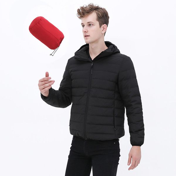ultra-light hooded down jacket men autumn winter double layer seam-stand collar down coat men's ultra-thin feather jacket, Black
ultra-light hooded down jacket men autumn winter double layer seam-stand collar down coat men's ultra-thin feather jacket, Black