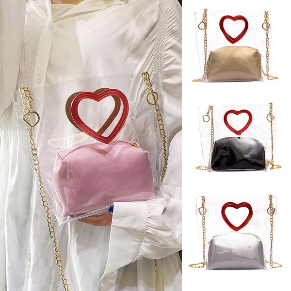 heart shape clear double creative handbga pink golden fashion lady transparent love wild shoulder bag messenger bag + clutch
heart shape clear double creative handbga pink golden fashion lady transparent love wild shoulder bag messenger bag + clutch