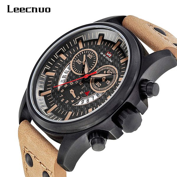 leecnuo men's outdoor sports watch male watch waterproof quartz watches with calendar fashion luxury wristwatch, Slivery;brown
leecnuo men's outdoor sports watch male watch waterproof quartz watches with calendar fashion luxury wristwatch, Slivery;brown