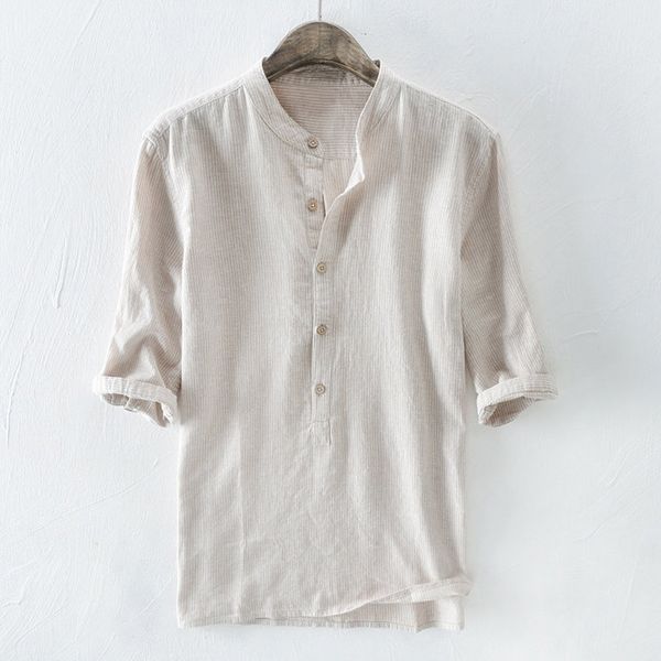 men's shirt camisa casual stripe long sleeve shirt men button linen and cotton loose blouse streetwear camisa masculina, White;black
men's shirt camisa casual stripe long sleeve shirt men button linen and cotton loose blouse streetwear camisa masculina, White;black
