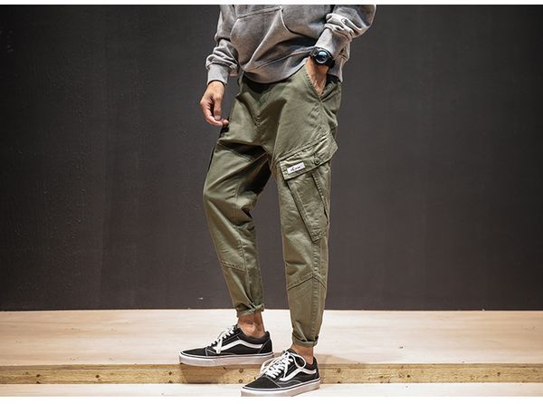 new korean harem pants men multi pockets design cargo pants mid waist men's army trousers overalls casual pencil pants 5xl, Black
new korean harem pants men multi pockets design cargo pants mid waist men's army trousers overalls casual pencil pants 5xl, Black