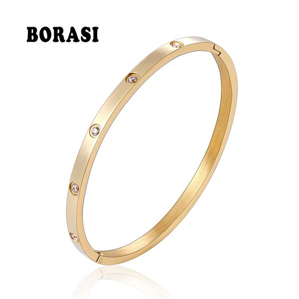borasi ten stones round cubic zircon bracelets & bangles gold color stainless steel bracelet for women wedding party jewelry, Black
borasi ten stones round cubic zircon bracelets & bangles gold color stainless steel bracelet for women wedding party jewelry, Black