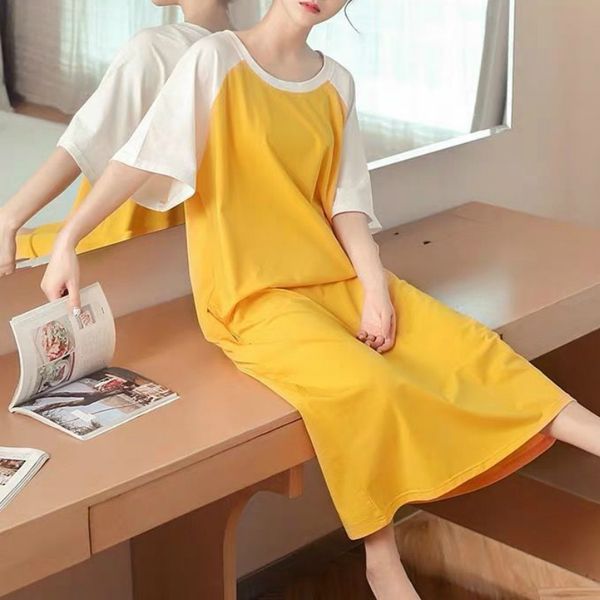 nightgowns women summer patchwork oversize loose stylish simple korean style comfortable womens nightwear sleepshirt chic casual, Black;red
nightgowns women summer patchwork oversize loose stylish simple korean style comfortable womens nightwear sleepshirt chic casual, Black;red