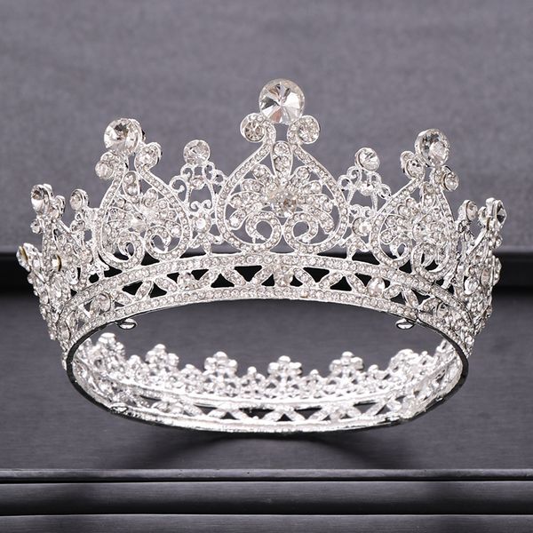 vintage gold silver crystal round big crown bridal tiara headpiece wedding queen crown hair jewelry wedding hair accessories, Golden;white
vintage gold silver crystal round big crown bridal tiara headpiece wedding queen crown hair jewelry wedding hair accessories, Golden;white