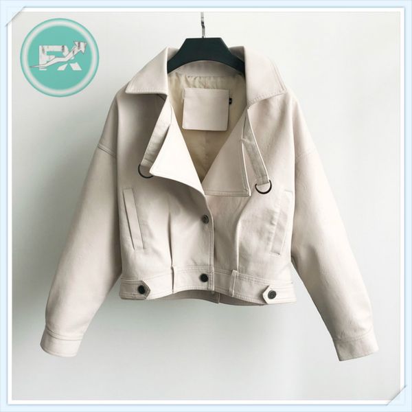 women's leather & faux g. sky 2021 spring style coat short jackets pu jacket slimming high-waisted women loose-fit small fashion, Black
women's leather & faux g. sky 2021 spring style coat short jackets pu jacket slimming high-waisted women loose-fit small fashion, Black