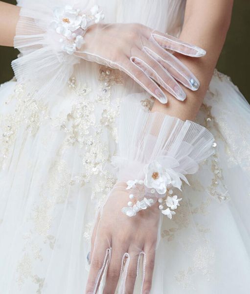 women' elegant flower beaded perspective mesh short gloves female white color lace glove r1723, Blue;gray
women' elegant flower beaded perspective mesh short gloves female white color lace glove r1723, Blue;gray