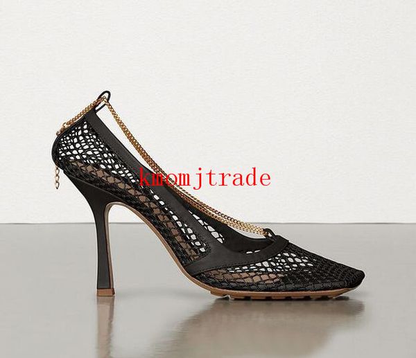 women designer shoes chain-embellished macrame and leather pumps new original factory mesh chain venet square-toed shoes, Red;white
women designer shoes chain-embellished macrame and leather pumps new original factory mesh chain venet square-toed shoes, Red;white