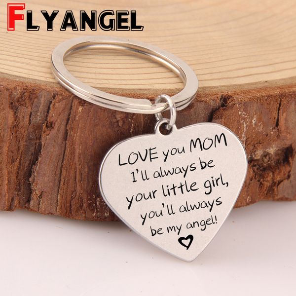 love mom keychain i'ii always be your little girl you'll always be my angel love heart keyring monther's day gift you mom, Silver
love mom keychain i'ii always be your little girl you'll always be my angel love heart keyring monther's day gift you mom, Silver