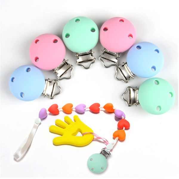 50pcs pacifier clips silicone teether clip ecofriendly bpa color sensory toys baby products silicone accessory factory
50pcs pacifier clips silicone teether clip ecofriendly bpa color sensory toys baby products silicone accessory factory