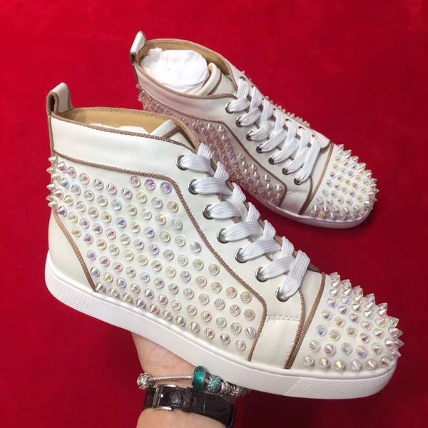 fashion casual shoes women men sneakers white pearls studded spikes shoes boots high lace up trainers brand new, Black
fashion casual shoes women men sneakers white pearls studded spikes shoes boots high lace up trainers brand new, Black