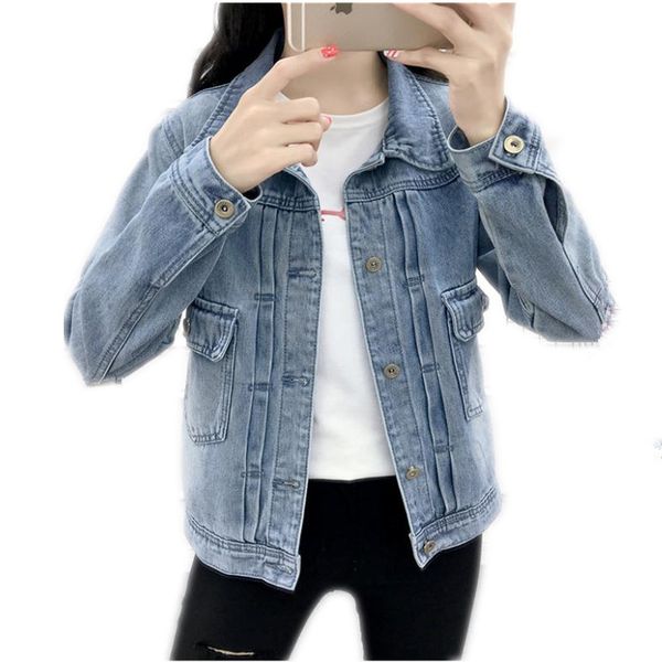 bf style women spring denim jacket 2019 new autumn short vintage denim coat button turn-down collar loose jackets cq2914, Black;brown
bf style women spring denim jacket 2019 new autumn short vintage denim coat button turn-down collar loose jackets cq2914, Black;brown
