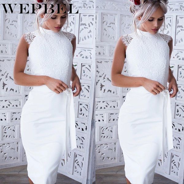 wepbel women's elegant lace sleeveless knee-length vintage dress with belt pencil dress beach cocktail party gown, Black;gray
wepbel women's elegant lace sleeveless knee-length vintage dress with belt pencil dress beach cocktail party gown, Black;gray