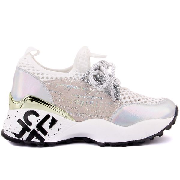 guja-white high bottom women 's casual shoes, Black