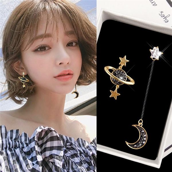 new asymmetrical star moon earrings women fashion korean temperament earrings lo, Golden;silver
new asymmetrical star moon earrings women fashion korean temperament earrings lo, Golden;silver