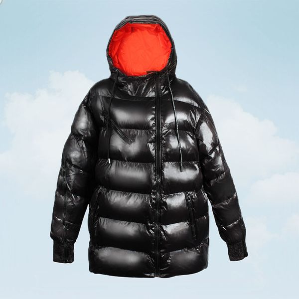 european winter street hooded jacket women bright loose cotton coats female 2019 fashion cuff zipper down jackets parka new h790, Black
european winter street hooded jacket women bright loose cotton coats female 2019 fashion cuff zipper down jackets parka new h790, Black