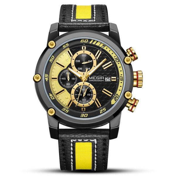 creative megir chronograph sport men watch luxury quartz watches men clock army wristwatches hour relogio masculino, Slivery;brown
creative megir chronograph sport men watch luxury quartz watches men clock army wristwatches hour relogio masculino, Slivery;brown