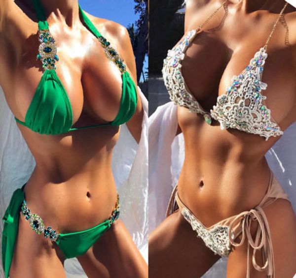 women bikini sets summer bandage lace up swimming wear hollow out diamond bandage swimsuit bathing beachwear
women bikini sets summer bandage lace up swimming wear hollow out diamond bandage swimsuit bathing beachwear