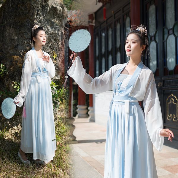 2020 p shoot origional spring new style waist-three-piece set white light blue skirt chinese clothing women's dress, Black;red
2020 p shoot origional spring new style waist-three-piece set white light blue skirt chinese clothing women's dress, Black;red