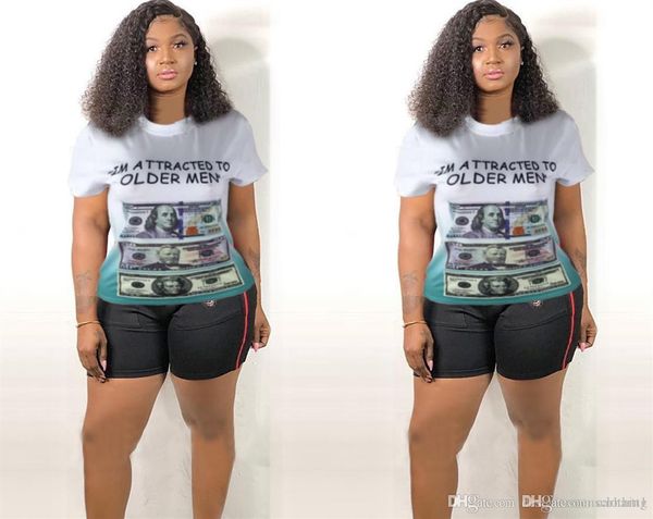 женская летняя дизайнерские доллары печать tshirts crew neck коротким рукавом мода feamle одежда плюс размер повседневная одежда, White
женская летняя дизайнерские доллары печать tshirts crew neck коротким рукавом мода feamle одежда плюс размер повседневная одежда, White