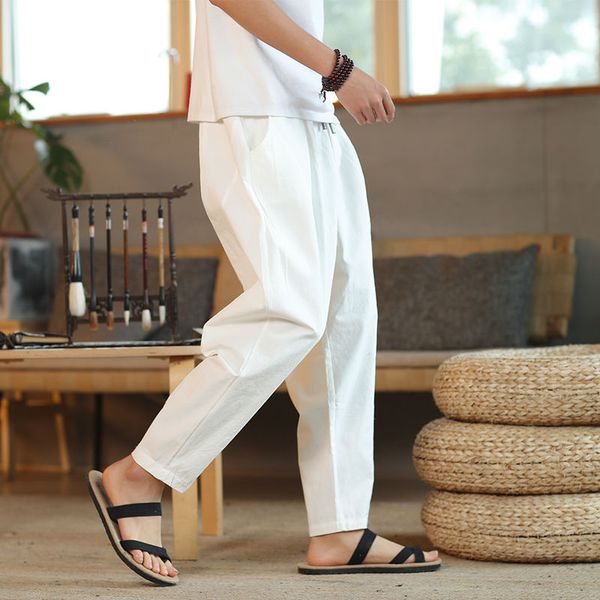 men's pants 2021 spring summer large size trousers men midweight casual haren loose breathable cotton linen harem drawstring l85, Black
men's pants 2021 spring summer large size trousers men midweight casual haren loose breathable cotton linen harem drawstring l85, Black