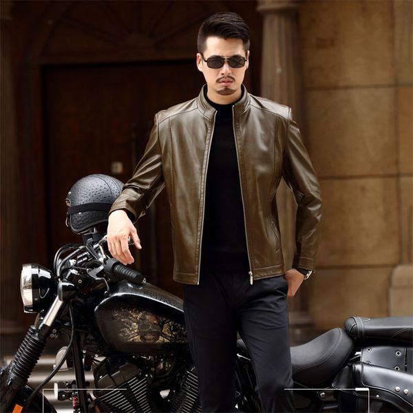 2019 new arrival autumn mens casual sheepskin jackets fashion standing collar male locomotive leather outerwear coats yh257, Black
2019 new arrival autumn mens casual sheepskin jackets fashion standing collar male locomotive leather outerwear coats yh257, Black