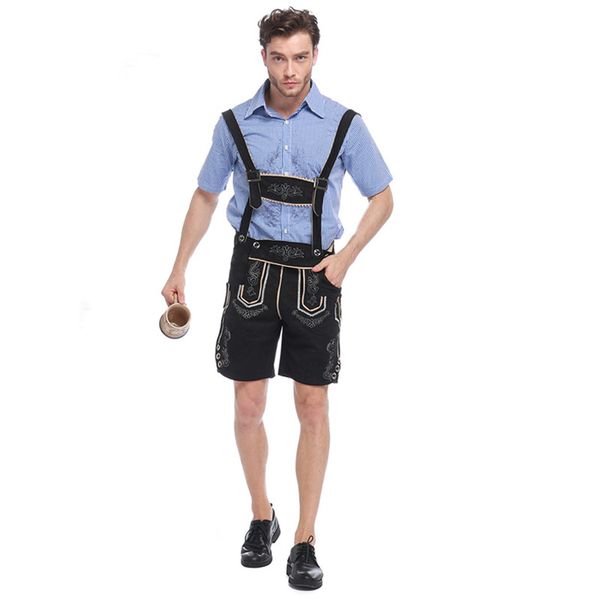 2pc/set men oktoberfest costume lederhosen bavarian octoberfest german beer man costumes, Black;red
2pc/set men oktoberfest costume lederhosen bavarian octoberfest german beer man costumes, Black;red