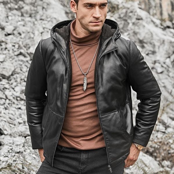 зима мужчины толстовка овчина натуральная кожа пуховик мотоцикла ветровка outwear пальто slim fit кожаная куртка плюс размер 5xl, Black
зима мужчины толстовка овчина натуральная кожа пуховик мотоцикла ветровка outwear пальто slim fit кожаная куртка плюс размер 5xl, Black