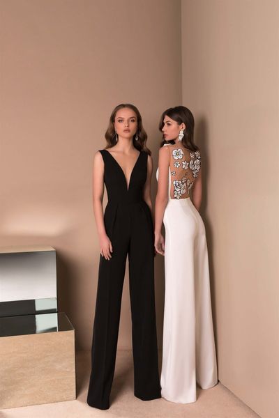 2019 deep v neck illusion prom dress women jumpsuits evening gowns sleeveless party dresses custom made, Black
2019 deep v neck illusion prom dress women jumpsuits evening gowns sleeveless party dresses custom made, Black