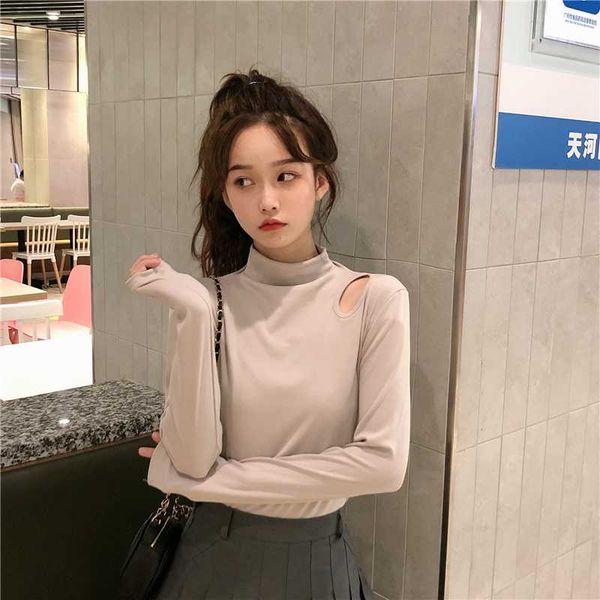 women's t-shirt firm offers will ~ machine soft elastic thread carefully cultivate one's morality show thin half a turtle neck lon, White
women's t-shirt firm offers will ~ machine soft elastic thread carefully cultivate one's morality show thin half a turtle neck lon, White
