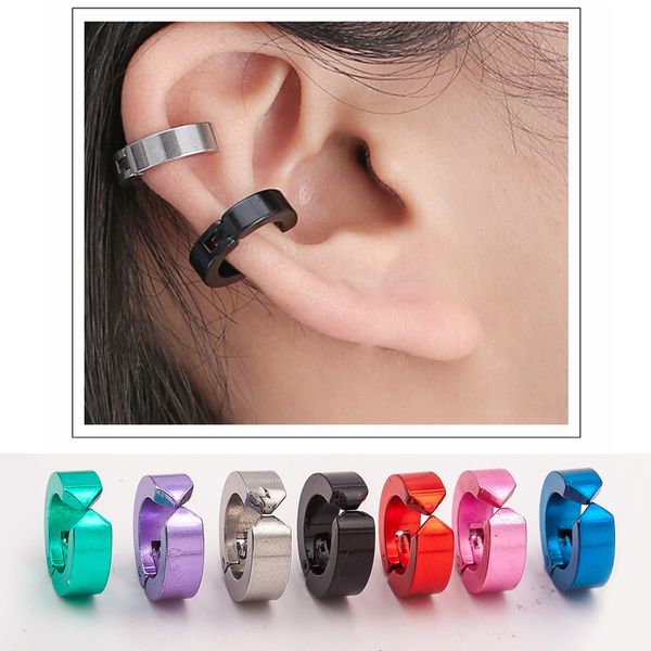 1pc simple titanium steel no hole earrings without pierced ear clip for women men punk jewelry qw55, Silver
1pc simple titanium steel no hole earrings without pierced ear clip for women men punk jewelry qw55, Silver