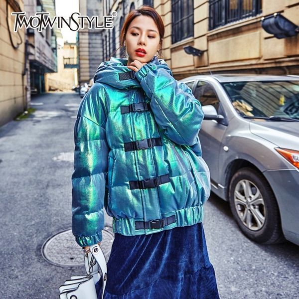 twotwinstyle women's winter jacket long sleeve plus thick hooded warm short coats female parkas korean fashion 2018 new, Black
twotwinstyle women's winter jacket long sleeve plus thick hooded warm short coats female parkas korean fashion 2018 new, Black